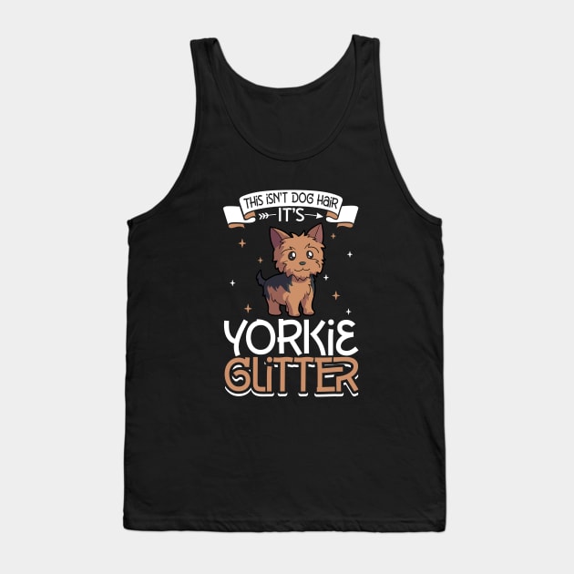 Yorkie glitter Tank Top by Modern Medieval Design